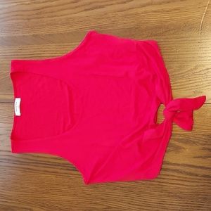 Aritzia Babaton Tie Front Cropped Tank Size Small